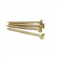 Yellow zinc MDF melamina POZI chipboard screw SPAX model sawed with 6 ribs 4x50