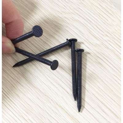 Black color ring shank nails galvanized zinc coating