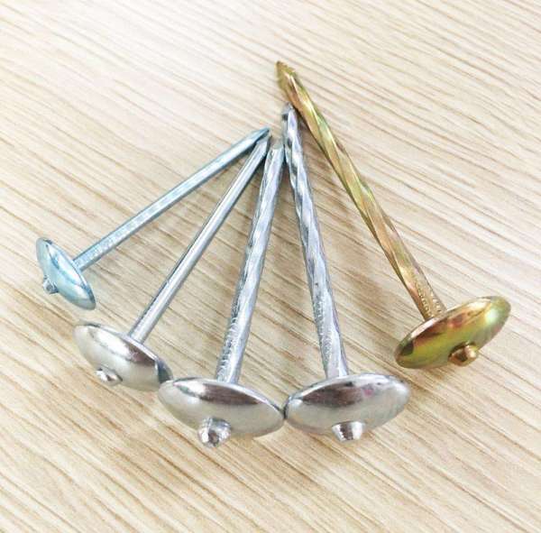 roofing nail with rubber washer galvanized umbrella head nails with threaded shank