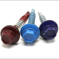 Single PVC washer Drilling  Electric-zinc Steel Hex Screw Rooing Screw