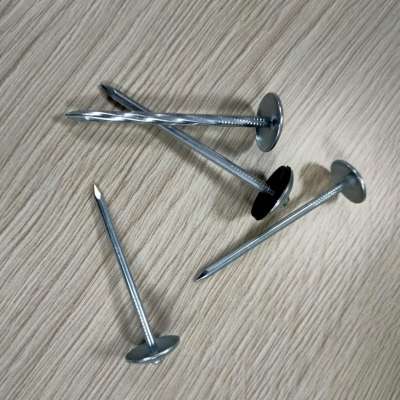 Umbrella Head Roofing Nails Smooth/Twisted with Washer